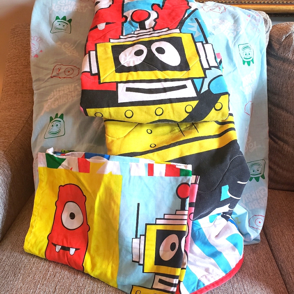 Yo Gabba Gabba toddler bed comforter and sheets